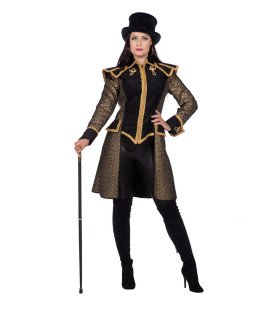 Anmutige Goldene Steampunk Jacke Damen