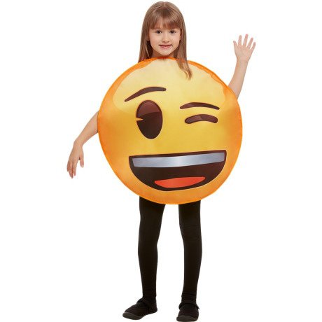 Emoji Zwinkerndes Auge Kostüm für Kinder für Kinder