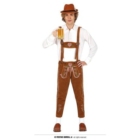 Braunes Lederhosen Im Stil Trinken Herren