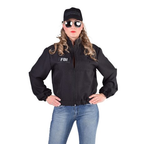 Mega Coole Schwarze Fbi -Polizeijacke Damen