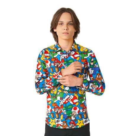 Teen Junges Super Mario Gamer Nur Bluse Jungen