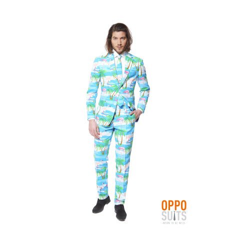 Miami Flaminguy Opposuits Herrenkostüm