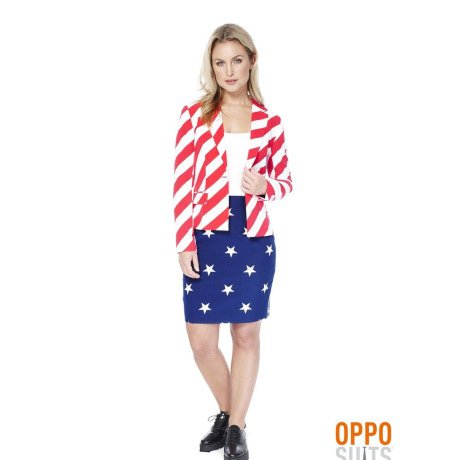 USA American Woman Opposuit Damenkostüm