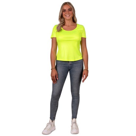 Neon Geel Shirt Disco Damen