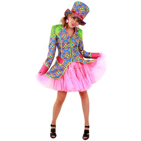 Flower Power Slipcoat Hippie Clown Damen