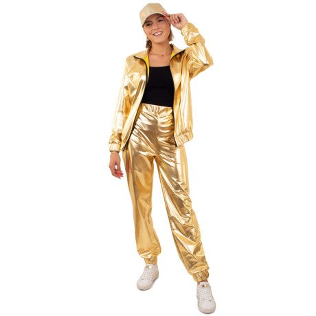 Golden Metallic Trainingsanzug Stolz Darauf, Goldene Damen Zu Sein Kostüm