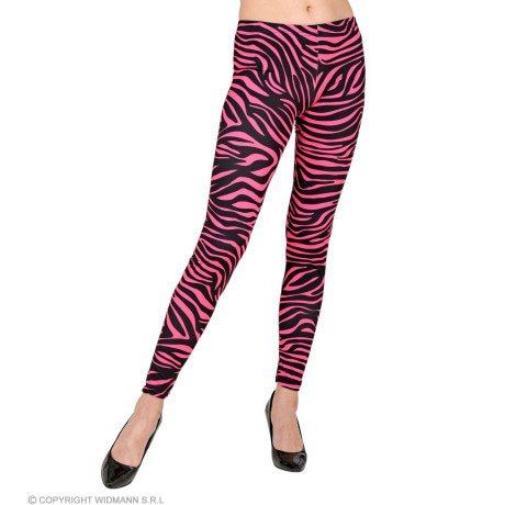 80er Jahre Legging Rockster Popster Neon Rosa Damen