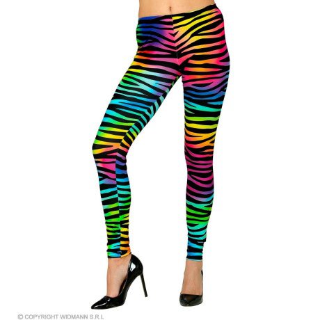 80er -Jahre -Legging Conny Neon Mehrfarbig Damen