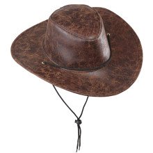 Cowboyhut Leder Sehen Braun Aus