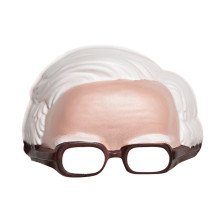 Maske Mit Brille Und Weißem Haar