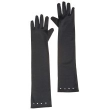 Ms Classy Lips Glamormädchen Gloves Satin, Kind Schwarz