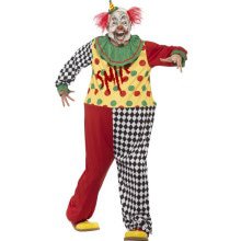 Unheimlicher Ausgeflippter Clown Herrenkostüm