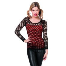 Aufregendes Power -Shirt Langarm Schwarz Damen