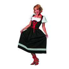 Langes Dunkelgrünes Ordentliches Oktoberfest Dirndl Damenkostüm