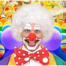 Perücke Clown Weiß