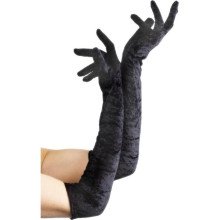 Lange Schwarze Handschuhe Velvet Frau