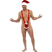 Santa Face Kini Man Kostüm Herren