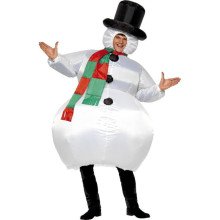 Aufblasbarer Schneemann -Man -Kostüm Herrenkostüm