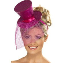 Mini Glitter High Hat Rosa Frau