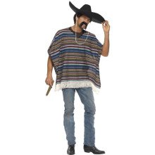 Authentisches Poncho -Kostüm für Erwachsene Unisex Kostüm