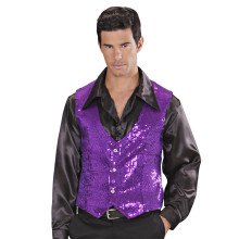 Showman -Pailletten Vest Purple Herren