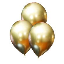 10 Luftballons Gold-Metallic - Unifarben