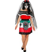 Mexikanisches Dia De Los Muertos Kostüm für Damen