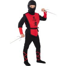 Kung Fu Ninja Rood Kostüm für Kinder