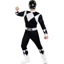 Power Ranger Kostüm Schwarz Herren