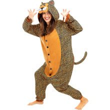 Leopard Onesie Kostüm für Erwachsene Unisex