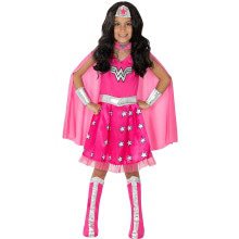 Wonder Woman Kostüm Rosa für Mädchen