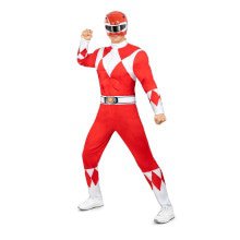 Power Ranger Kostüm Rot für Erwachsene Herren