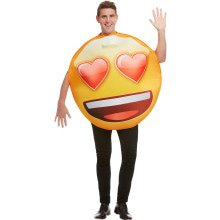 Emoji Mit Herzförmigen Augen Kostüm Unisex