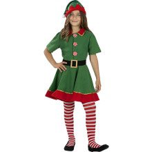 Groene Elf Jurk Kerstbewoner Mädchen