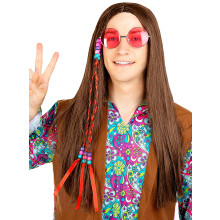 Hippie Perücke Braun