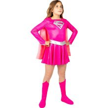 Supergirl Kostüm Rosa für Mädchen