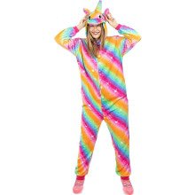 Veelkleurige Unicorn Onesie Damenkostüm