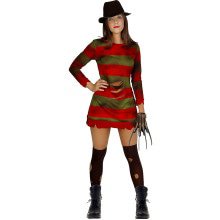 Freddy Krueger Kostüm für Damen Nightmare Mörderische Träume