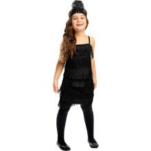 Spetter Zwarte Flapper Jurk Mädchen