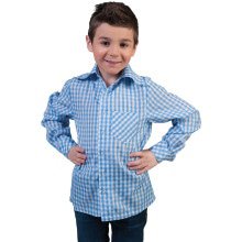 Ruitjes Shirt Oktoberfest Blau Jungen