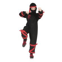 Schwarz-Rot-Drache Ninja Kostüm für Jungen