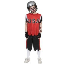 Wackeliger Willem American Football Zombie Kostüm für Jungen