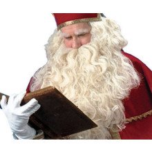 Luxusweiße Perücke Mit Großem Bart Sinterklaas Und Santa Claus