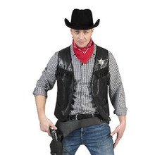 Cowboy -Pop Aber Cardigan Schwarz Herren