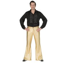 Hochglanzgold -Disco -Gottheit Hosen Herren