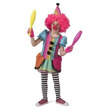 Rainbow Clown Kostüm für Mädchen