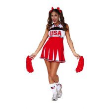 Go USA Cheerleader Vrouw Kostuum