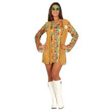 Halluzinierender Kurzes Hippie -Kleid Damenkostüm