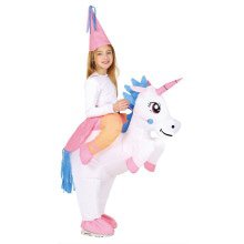 Fahren Sie Mit Haarenen Träumen Auf Einem Einhorn Kostüm für Kinder