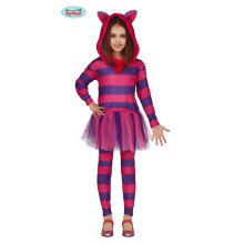 Lila Fairy Tale Kat Cheshire Kostüm für Mädchen